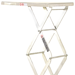 445 x 700mm 100kg Stainless Steel Scissor Lift Trolley-Hammerox Industrial