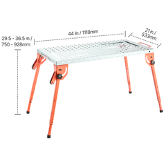 44x21" Folding Welding Table 500lb Capacity