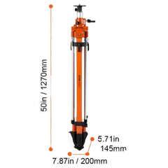 45.07-114.37" Laser Level Tripod Stand 5/8"-11 Thread