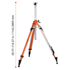 45.07-114.37" Laser Level Tripod Stand 5/8"-11 Thread