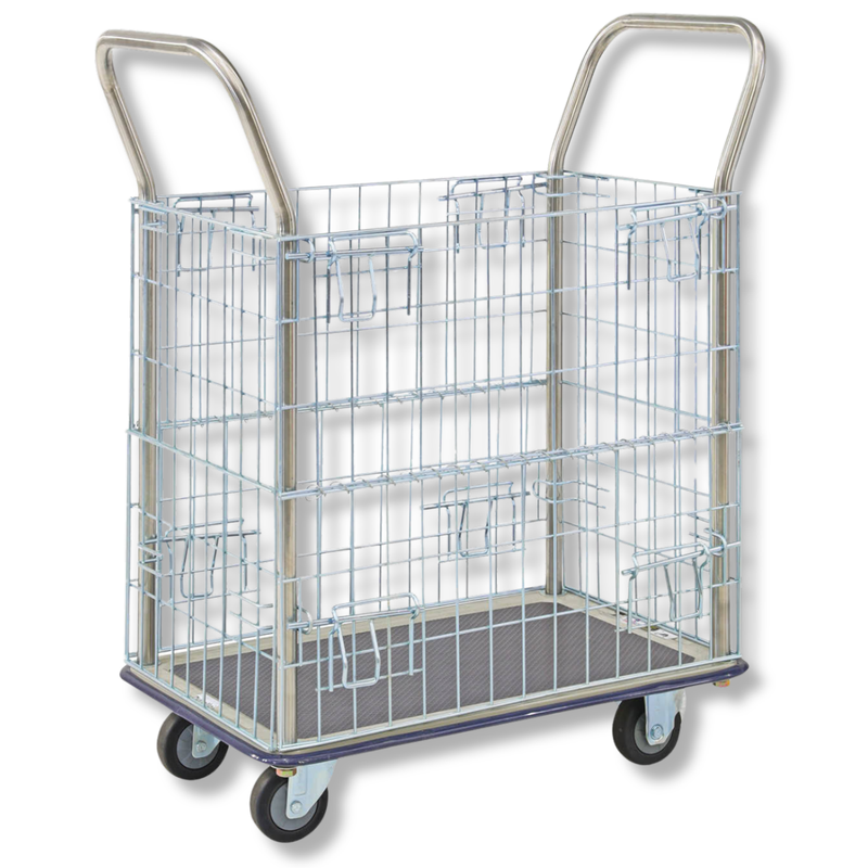450 x 710mm Multi Purpose Cage Platform Trolley-Hammerox Industrial