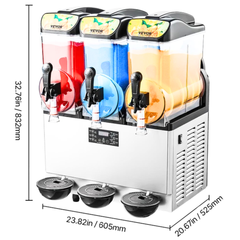 45L Commercial Slushie Machine Frozen Drink Maker-Hammerox Industrial