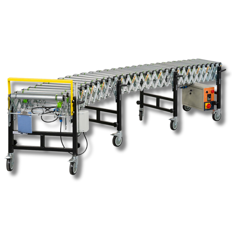 460mm Electric Expandable Conveyor Daisy Chainable 1.5m to 4.35m-Hammerox Industrial