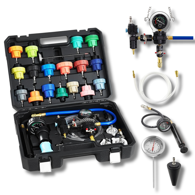 47 Piece Radiator Pressure Tester & Vacuum Refill Kit-Hammerox Industrial