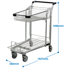 48L Liquor Trolley with Flip Up Basket-Hammerox Industrial