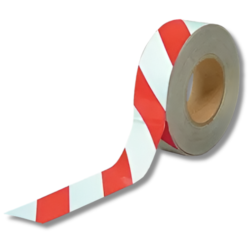 48mm Red & White Class 2 Reflective Tape