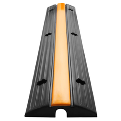 4 Pack 1-Channel Cable Protector Ramp Floor Wire Cover - Black