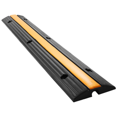 4 Pack 1-Channel Cable Protector Ramp Floor Wire Cover - Black