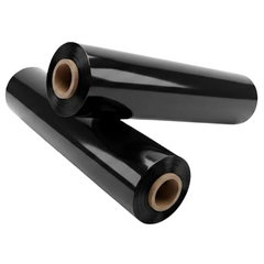 4 Pack 500mm x 400m x 25 Micron Black Stretch Film