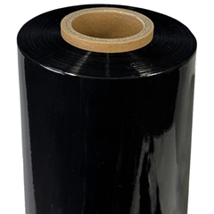 4 Pack 500mm x 400m x 25 Micron Black Stretch Film