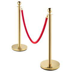 4 Post Crowd Control Stanchion Set with Ropes