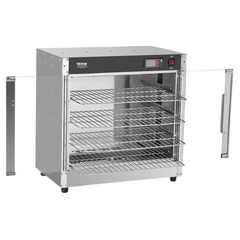 4 Tier Hot Box Food Warmer Double Clear Doors Cabinet with Water Tray