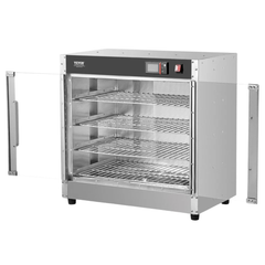 4 Tier Hot Box Food Warmer Double Clear Doors Cabinet with Water Tray