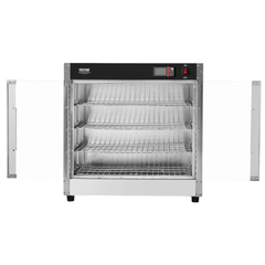 4 Tier Hot Box Food Warmer Double Clear Doors Cabinet with Water Tray