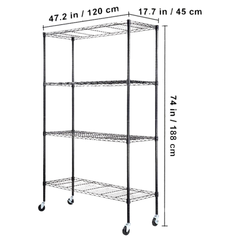 4 Tier Storage Shelving Unit 318kg Capacity