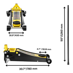 4 Ton Low Profile Hydraulic Floor Jack Dual Pump