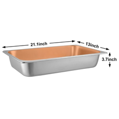 4 Tray Bain Marie Steam Pan 1/1 100mm Deep Stainless Steel