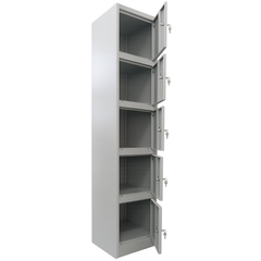 5 Door Metal Storage Locker with Alloy Key Locks-Hammerox Industrial