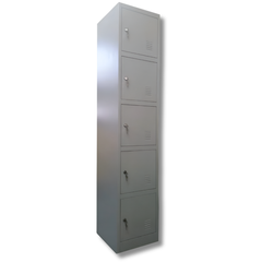 5 Door Metal Storage Locker with Alloy Key Locks-Hammerox Industrial