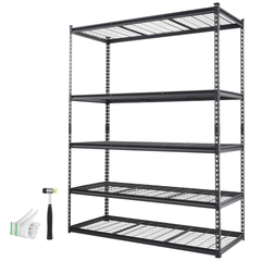 5 Tier Storage Shelving Unit 907.2kg Capacity-Hammerox Industrial