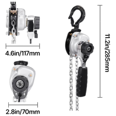 500kg 0.5 Ton Lever Chain Hoist 1.5m Lift
