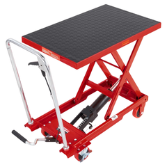 500lb Manual Scissor Lift Table Cart - Red