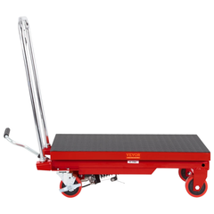 500lb Manual Scissor Lift Table Cart - Red