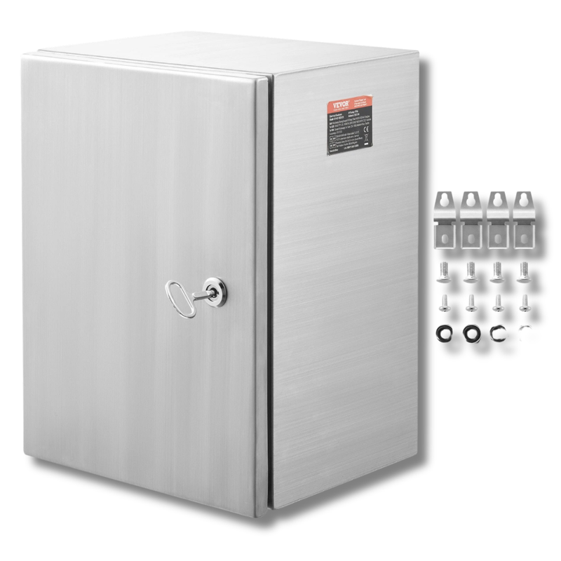 50x40x20cm Stainless Steel Electrical Enclosure IP66 Wall Mount-Hammerox Industrial