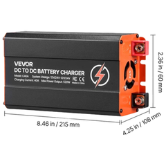 520W 40A DC to DC Charger Alternator for LiFePO4 Lead Acid