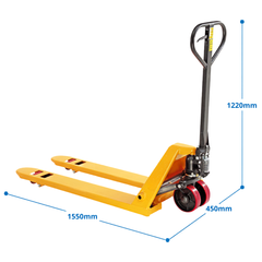 520mm Euro Pallet Truck Poly Wheels-Hammerox Industrial