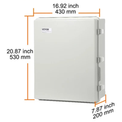 530x430x200mm ABS Electrical Enclosure Outdoor Junction Box-Hammerox Industrial
