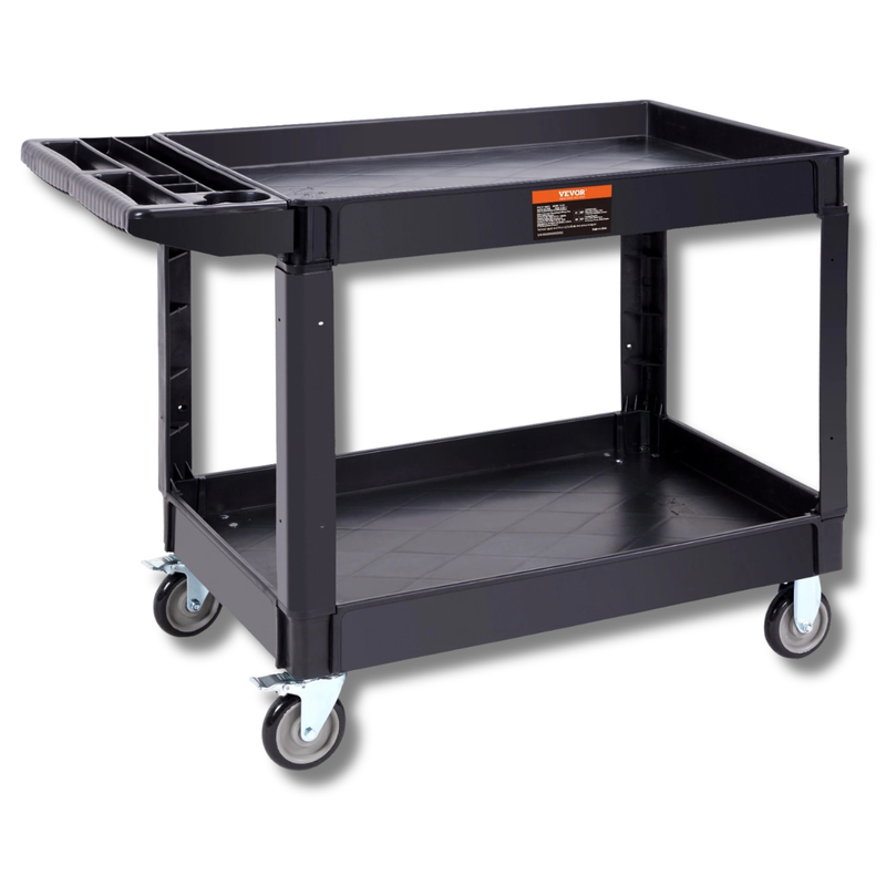 550lb Utility Service Cart 2 Shelf with Wheels-Hammerox Industrial