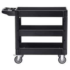 550lb Utility Service Cart 3 Shelf with Swivel Wheels-Hammerox Industrial