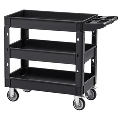 550lb Utility Service Cart 3 Shelf with Swivel Wheels-Hammerox Industrial