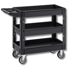 550lb Utility Service Cart 3 Shelf with Swivel Wheels-Hammerox Industrial