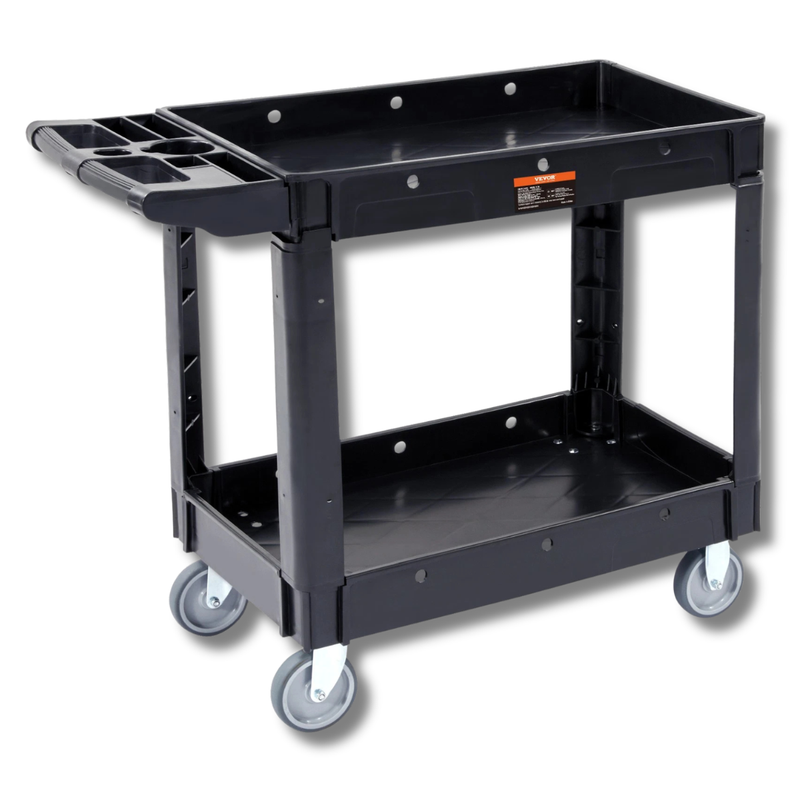 550lb Utility Service Cart with Wheels 2 Shelf-Hammerox Industrial