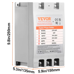 5HP Digital Phase Converter 220V Single to 3 Phase