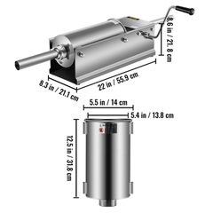 5L Horizontal Sausage Stuffer