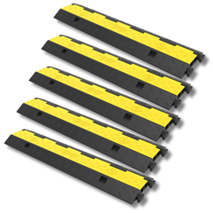 5 Pack 2-Channel Cable Protector Ramp Floor Wire Cover