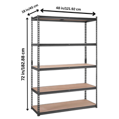 5 Tier Storage Shelving Unit 907kg Capacity