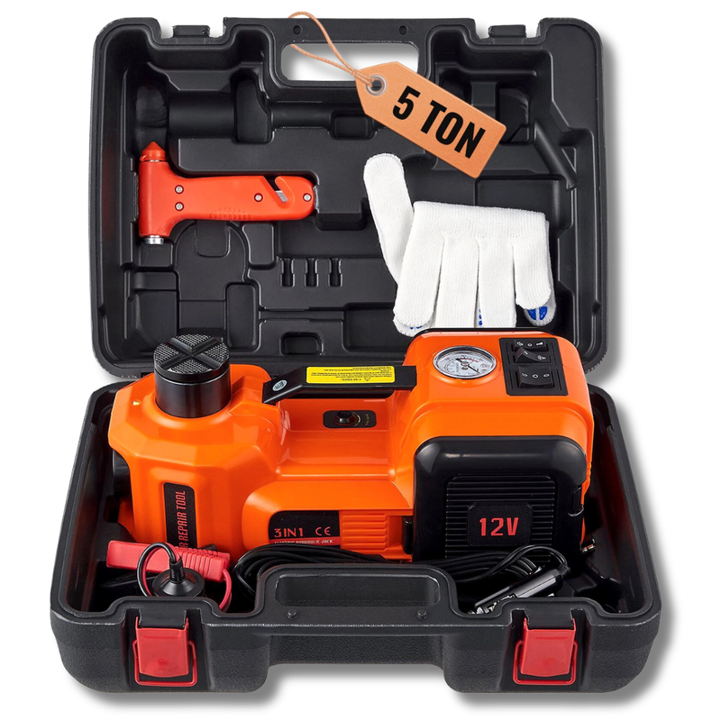 5 Ton 12V Electric Hydraulic Car Jack with Inflator Pump