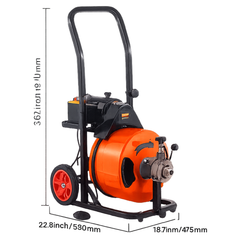 23m x 1/2" Electric Drain Cleaner Machine