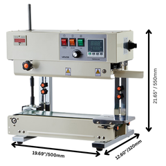 6-12mm Continuous Band Sealer Vertical