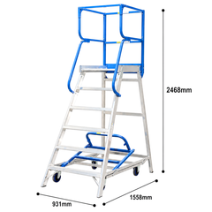 6 Step Access Platform Ladder-Hammerox Industrial