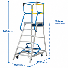 6 Step Walk Through Access Platform Ladder-Hammerox Industrial