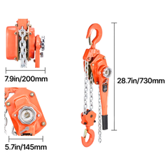 6 Ton Lever Chain Hoist 6m Lift-Hammerox Industrial