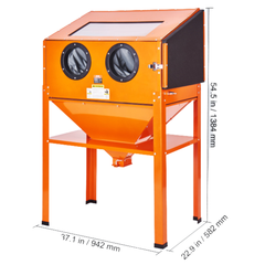 60 Gallon Sandblasting Cabinet with Stand Gun & Nozzles-Hammerox Industrial