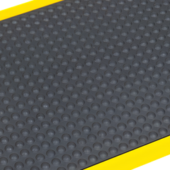 600 x 900mm Ergo Tred Anti Fatigue Mat Black with Yellow Border-Hammerox Industrial