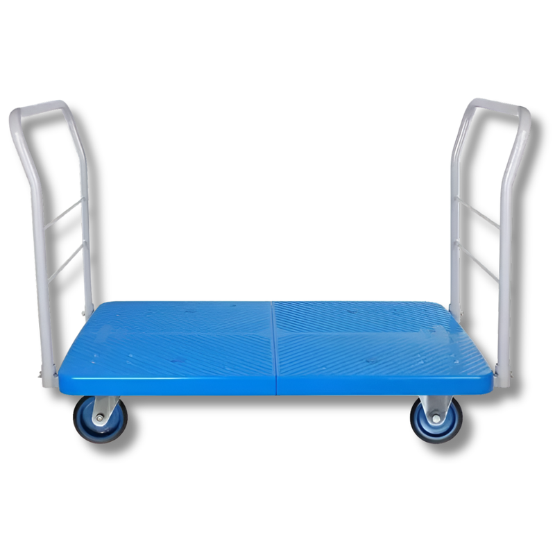 600kg Dual Handle 4 Wheel Platform Trolley-Hammerox Industrial