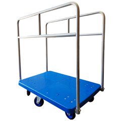 600kg Dual Handle 6 Wheel Platform Trolley-Hammerox Industrial